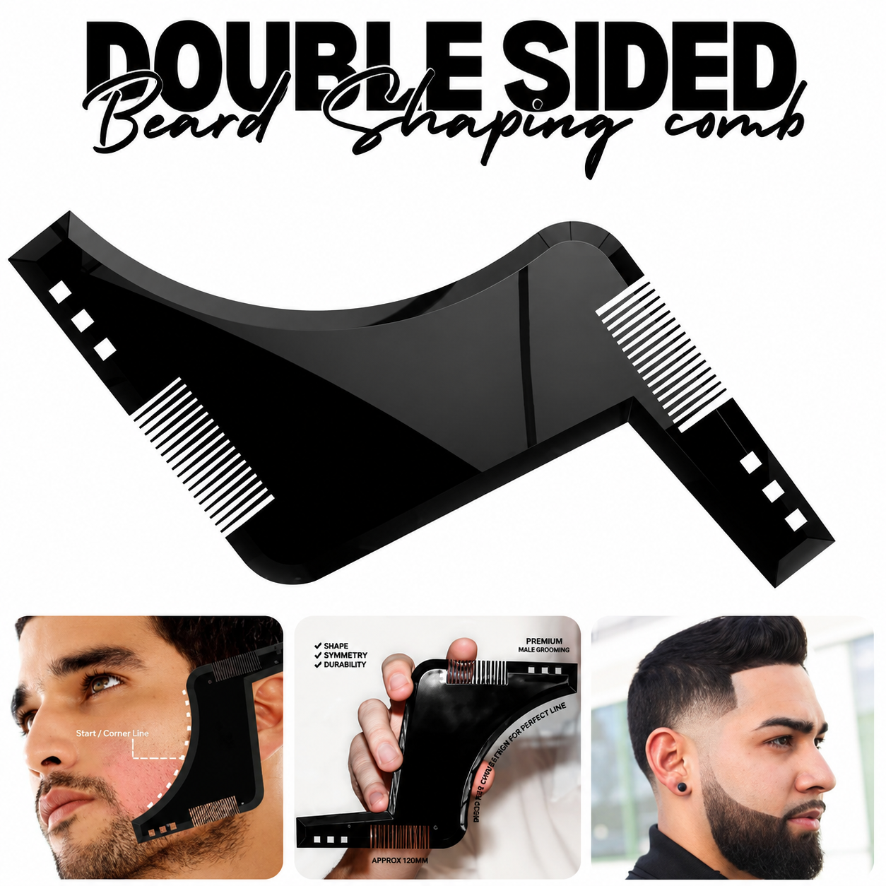 Beard Shaper Tool – Precision Beard Styling & Line-Up Guide for Men