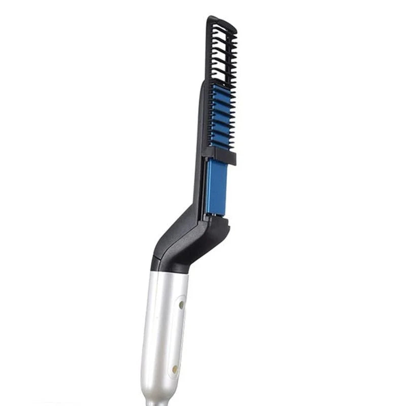 2-in-1 Beard Straightener & Styling Comb – Men’s Grooming Brush